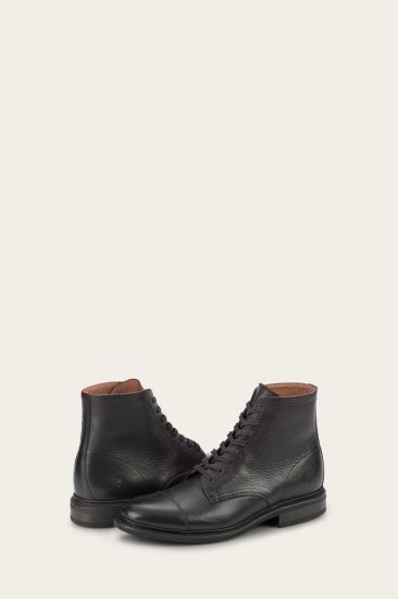 Frye Seth Cap Toe Lace Up - Black - Click Image to Close