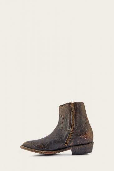 Frye Billy Inside Zip - Antiqued-black - Click Image to Close