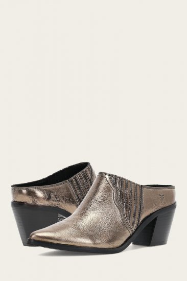 Frye Sara Western Mule - Bronze - Click Image to Close