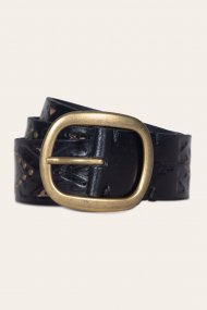 Frye 38mm Belt With Southwestern Embossing, Perf & Studs - 38mm Belt With Southwestern Embossing, Perf & Studs