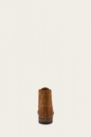 Frye Tyler Lace Up - Tan-suede - Click Image to Close