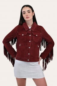 Frye Oxblood Fringed Jacket - Frye Oxblood Fringed Jacket