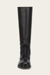 Frye Melissa Lug Back Zip - Black