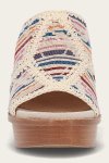 Frye Pipa Crochet Platform Sandal - Ivory-sw