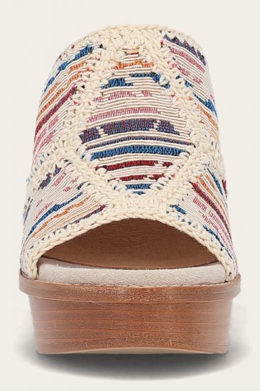 Frye Pipa Crochet Platform Sandal - Ivory-sw - Click Image to Close