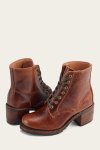 Frye Sabrina 6G Lace Up - Cognac