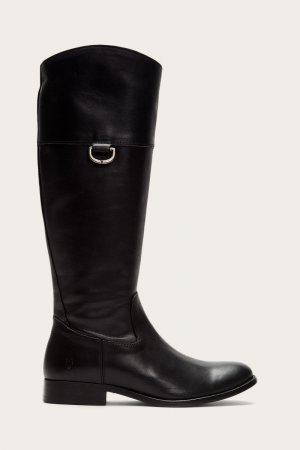 Frye Melissa D Ring Tall Wide Calf - Black