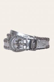 Frye 20mm Belt With 3 Pc Buckle Set & Leather Laced Edge - 20mm Belt With 3 Pc Buckle Set & Leather Laced Edge Frye 20mm Belt With 3 Pc Buckle Set & Leather Laced Edge - 20mm Belt With 3 Pc Buckle Set & Leather Laced Edge