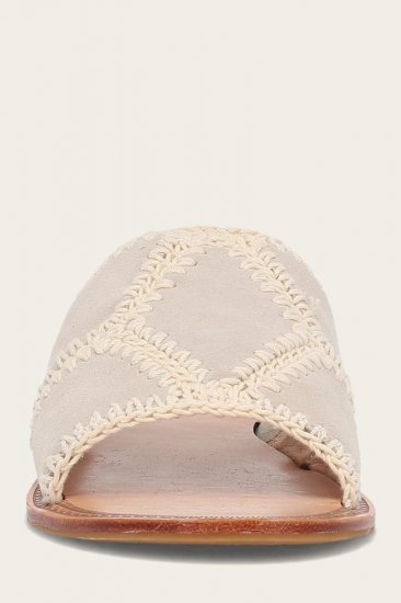 Frye Ava Crochet Slide - Ivory - Click Image to Close