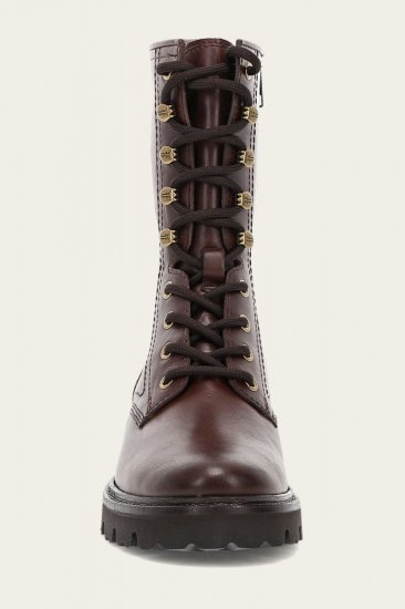 Frye Olivia Combat - Bourbon - Click Image to Close
