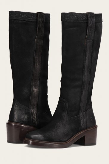 Frye Kate Pull On - Black-suede - Click Image to Close