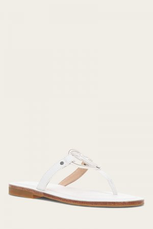 Frye Taylor Logo Sandal - White