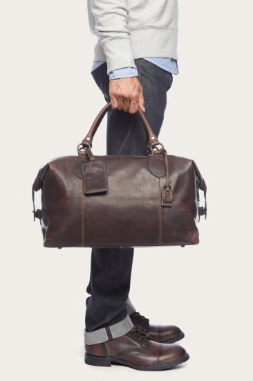Frye Logan Overnight - Dark Brown - Click Image to Close
