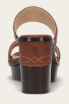 Frye Pipa Woodstock 2 Band Platform Sandal - Saddle