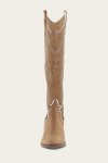 Frye Sara Western Tall Stud - Almond