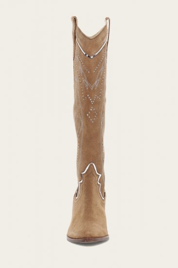 Frye Sara Western Tall Stud - Almond - Click Image to Close