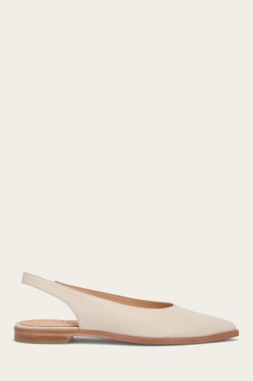 Frye Kenzie Slingback Flat - Ivory - Click Image to Close