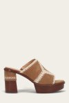 Frye Pipa Crochet Platform Sandal - Almond