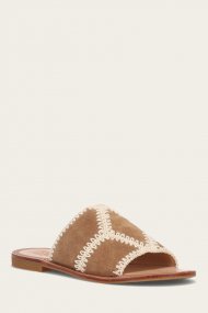 Frye Ava Crochet Slide - Almond