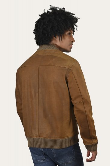 Frye Classic Leather Bomber Jacket - Classic Leather Bomber Jacket - Click Image to Close