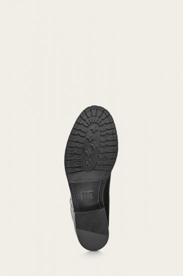 Frye Melissa Double Sole Button Lug Tall - Black - Click Image to Close