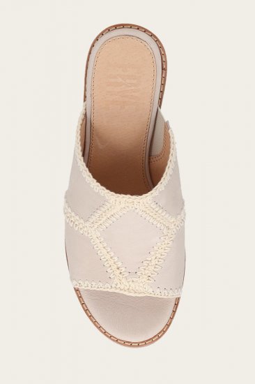 Frye Pipa Crochet Platform Sandal - Ivory - Click Image to Close