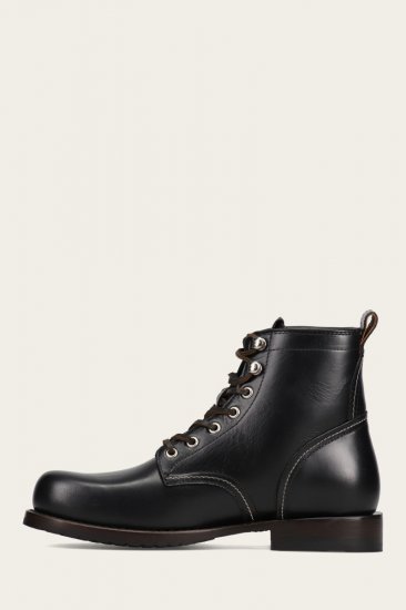 Frye Hudson Workboot Plain Toe - Black - Click Image to Close