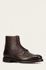 Frye Dylan Cap Toe Lace Up - Dark-brown