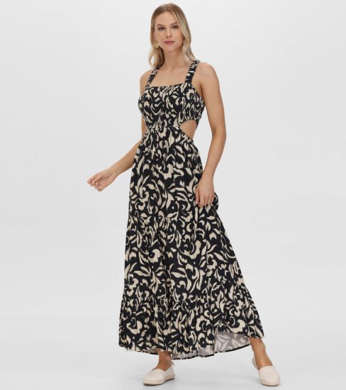 Frye Smocked Cut Out Maxi Dress - Smocked Cut Out Maxi Dress - Click Image to Close