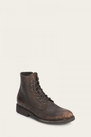 Frye Bowery Lace Up - Antiqued-black