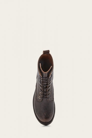 Frye Veronica Combat - Antiqued-black - Click Image to Close