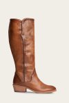 Frye Carson Piping Tall Wide Calf - Caramel