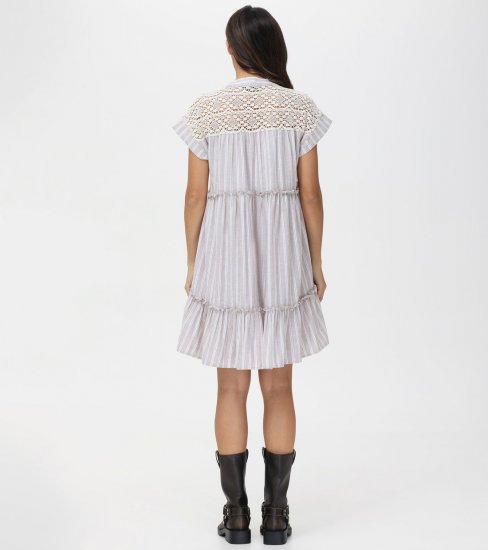 Frye Linen Striped Midi Dress - Linen Striped Midi Dress - Click Image to Close