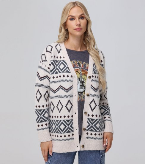 Frye Fairisle Boyfriend Cardigan - Fairisle Boyfriend Cardigan - Click Image to Close