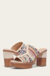Frye Pipa Crochet Platform Sandal - Ivory-sw