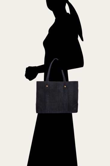 Frye Melissa Sueded Croco Shopper - Melissa Sueded Croco Shopper - Click Image to Close