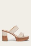 Frye Pipa Woodstock 2 Band Platform Sandal - Ivory