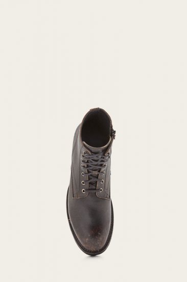 Frye Bowery Lace Up - Antiqued-black - Click Image to Close