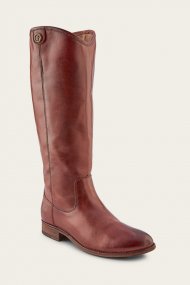 Frye Melissa Button 2 Wide Calf - Mahogany