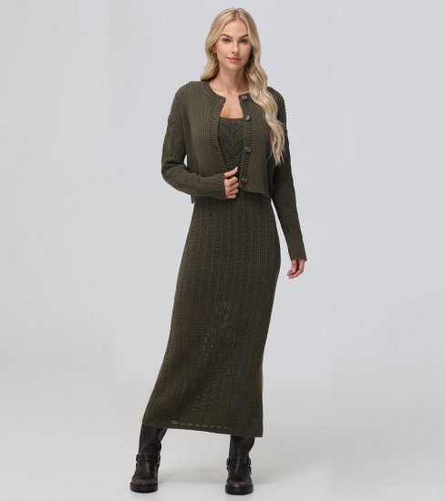 Frye Mixed Stitch Button Front Cardigan - Mixed Stitch Button Front Cardigan - Click Image to Close