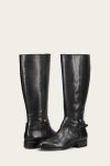 Frye Melissa Belted Tall Wide Calf - Black
