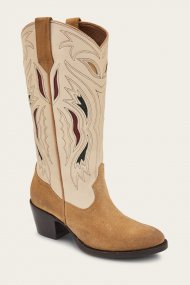 Frye Shelby Deco Stitch - White-multi