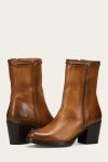 Frye Jean Short Inside Zip - Caramel
