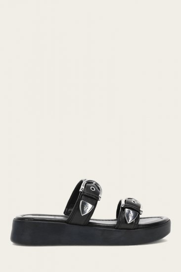 Frye Maya Buckle Sandal - Black - Click Image to Close