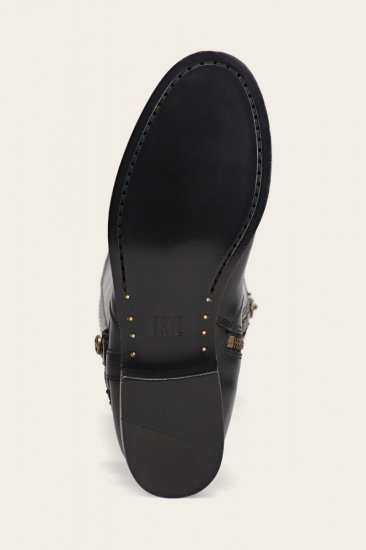 Frye Melissa Belted Tall Wide Calf - Black - Click Image to Close