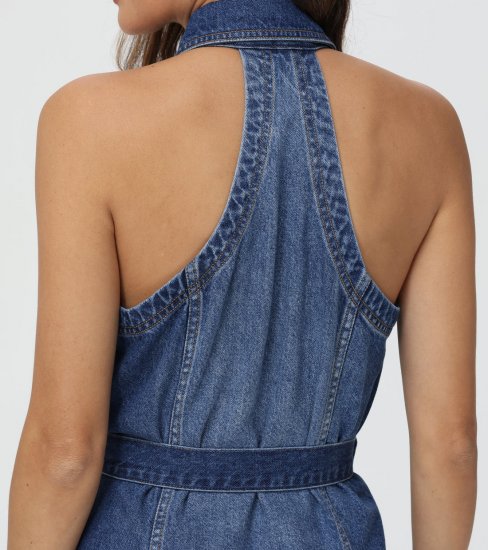 Frye Racerback Denim Dress - Racerback Denim Dress - Click Image to Close