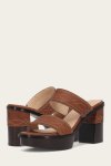 Frye Pipa Woodstock 2 Band Platform Sandal - Saddle