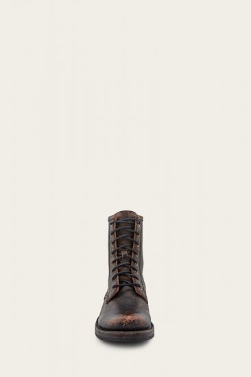 Frye Veronica Combat - Antiqued-black - Click Image to Close