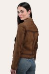 Frye Dark Taupe Biker Jacket - Frye Dark Taupe Biker Jacket