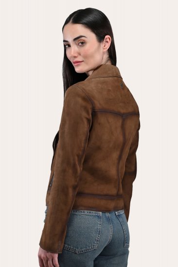 Frye Dark Taupe Biker Jacket - Frye Dark Taupe Biker Jacket - Click Image to Close
